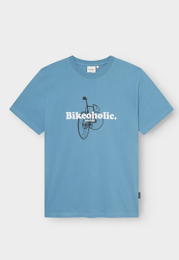 T-Shirt "Stockholm Bikeoholic" - niagara blue