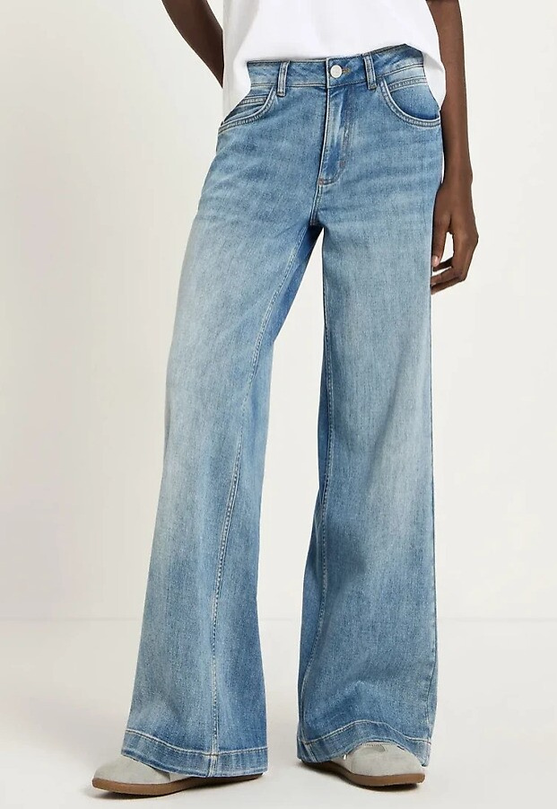 Lanius "Marlenejeans" - stonewash blue denim