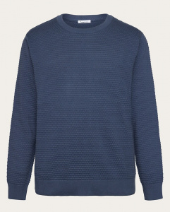 Perlstrick-Pullover "Vagn" - vintage indigo