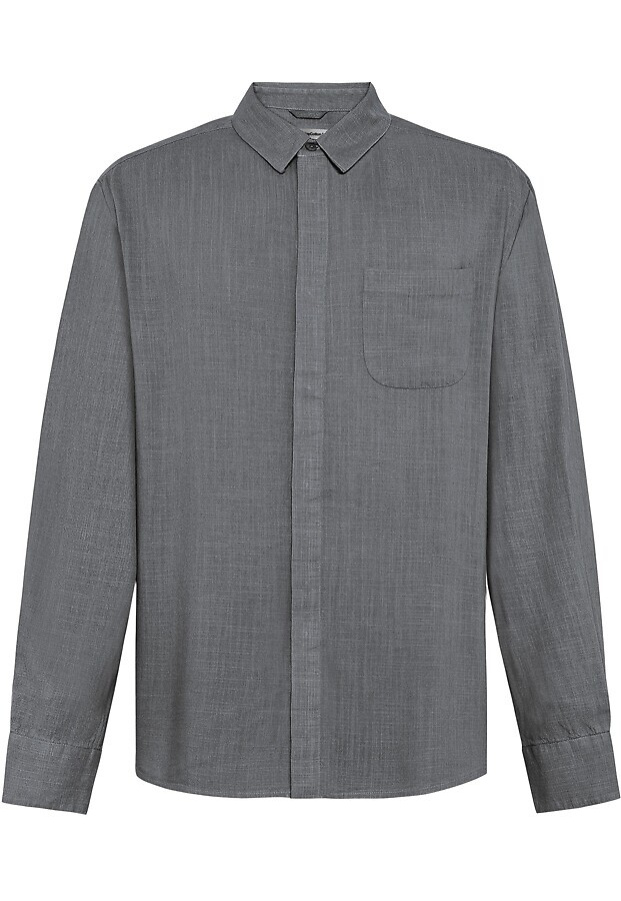 Leinen-Viskose-Hemd - vintage indigo