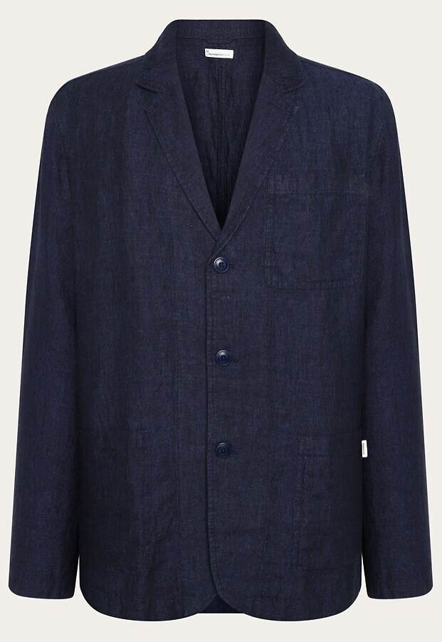 Leinen-Blazer - dunkelblau