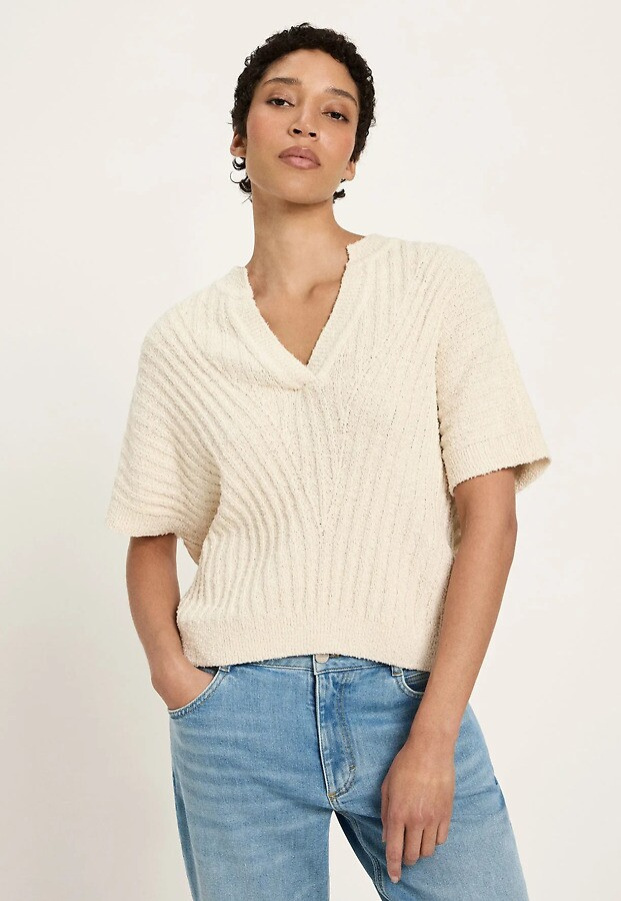 Lanius "Bouclé Pullunder" - creme