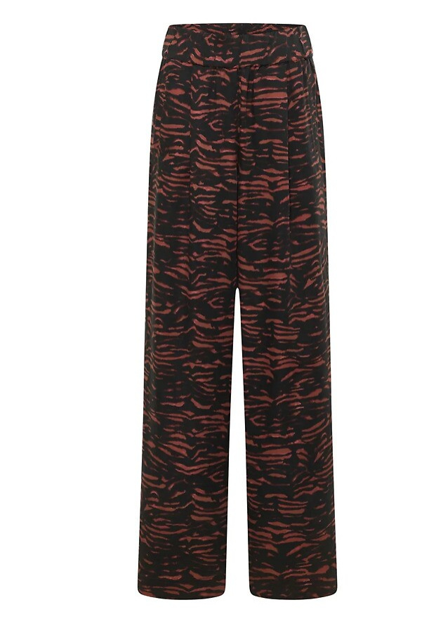 Lanius "Hose mit weitem Bein aus Tencel" - print animal stripes