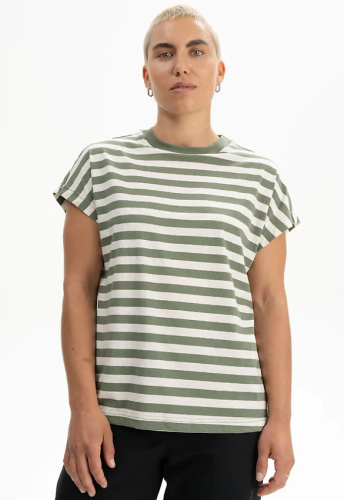 T-Shirt "Madhu Stripes" - thyme