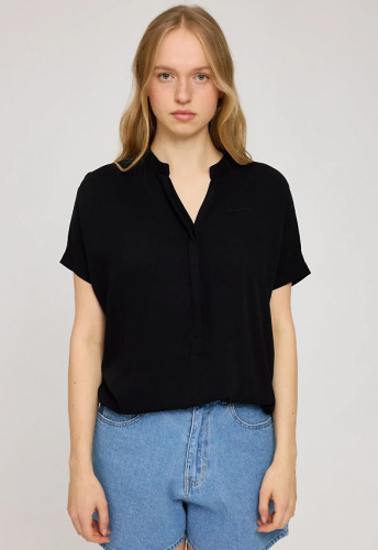 V-Neck Blouse - schwarz