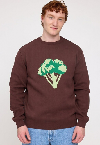 Icon Jacquard Knit Jumper - deep mahogany