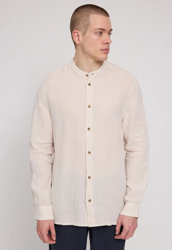 Leinenhemd Mit Stehkragen - moon