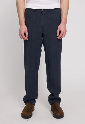 Leinenhose - ink blue