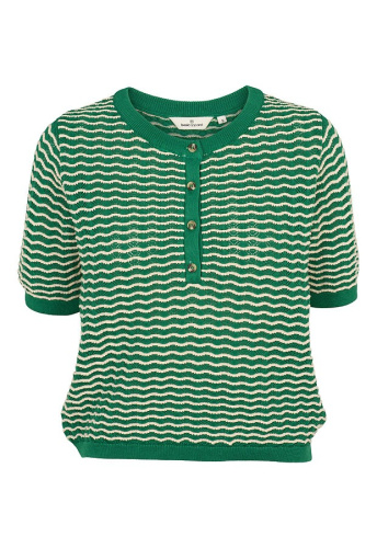 Strick-Granddad-Pullover "Cashi" - green/birch