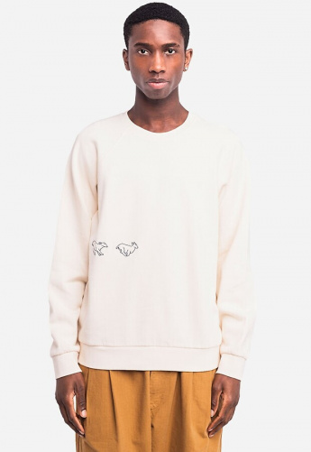 Sweatshirt "Run" - ivory
