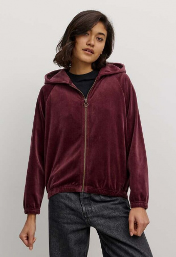 Nicki-Sweatjacke "Heliconia" - dark plum