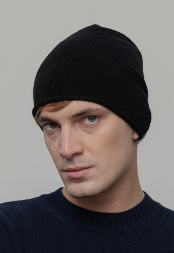 Wool Beanie "Frank" - black ardesia