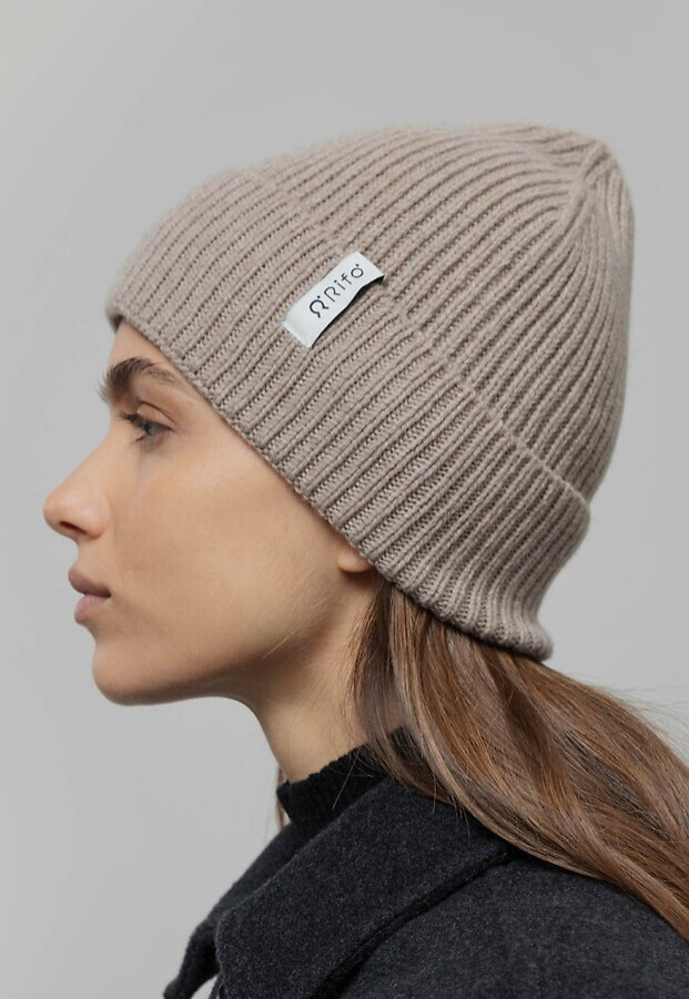 Kaschmir-Mütze "Marcello" - beige sabbia