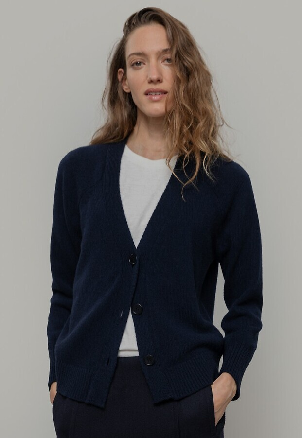 Kaschmir-Cardigan "Tosca" - dunkelblau