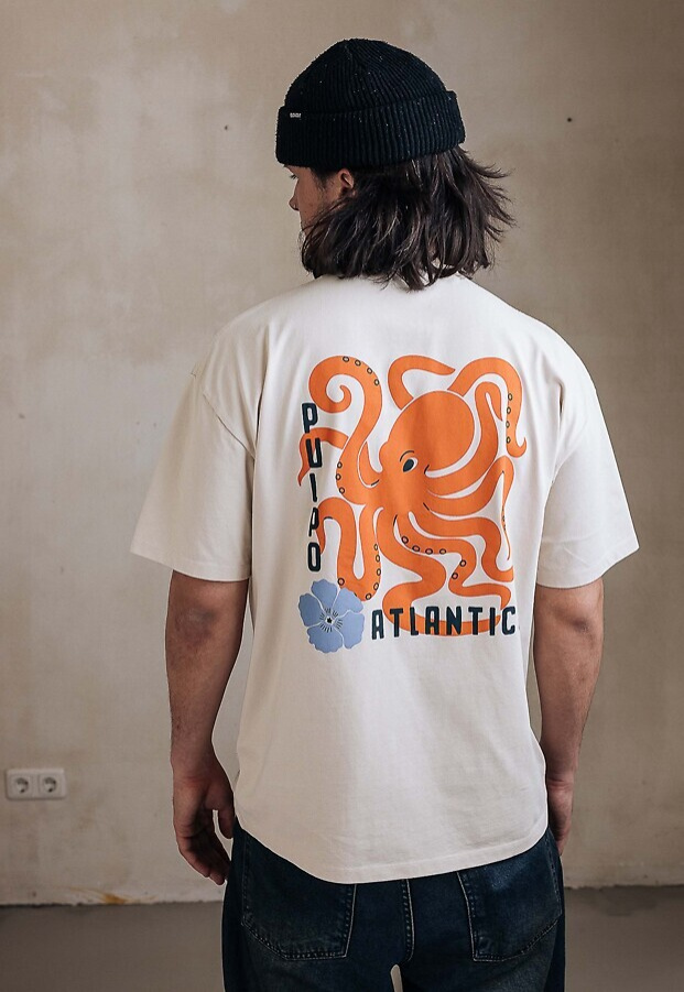 T-Shirt "Pulpo Atlantico" - light beige
