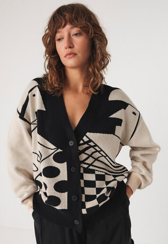 Strick-Cardigan "Batirtze" - schwarz