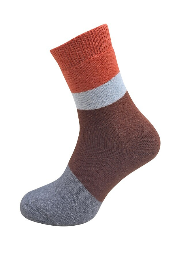 Wollsocke "Wool Plüsch 4 Stripes" - wood