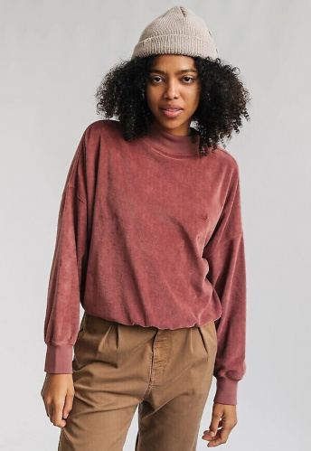 Samt-Sweatshirt "Binz" - rose brown