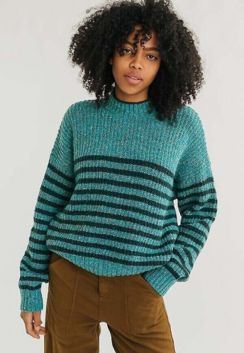 Woll-Strickpullover "Killough" - blue stripes