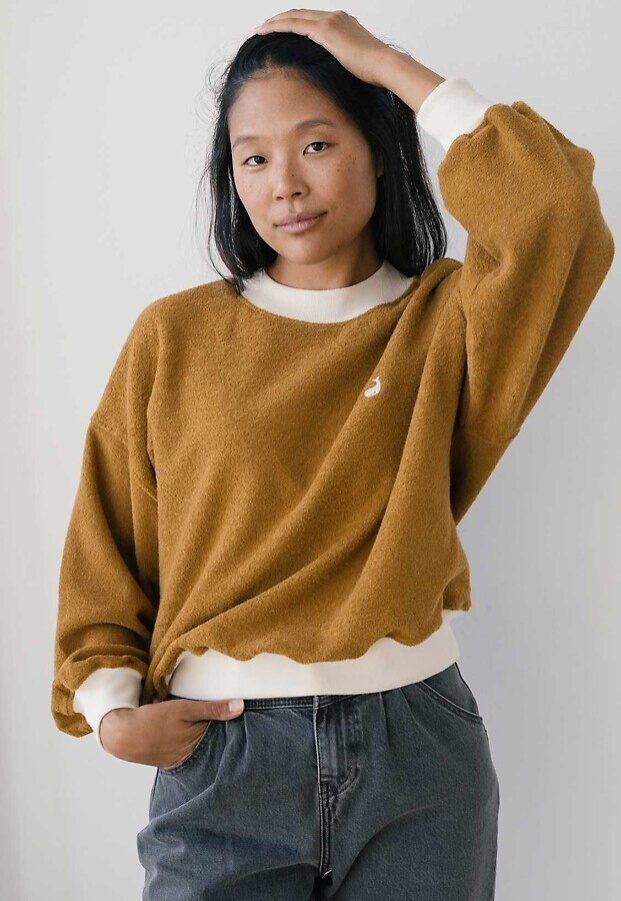 Frottee-Sweatshirt "Bequia" - golden brown